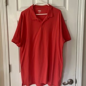 Men’s rosy colored golf shirt